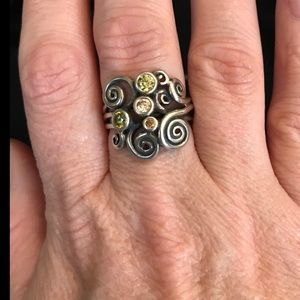 Pandora SS “Autumn Winds” CZ Ring Size 8